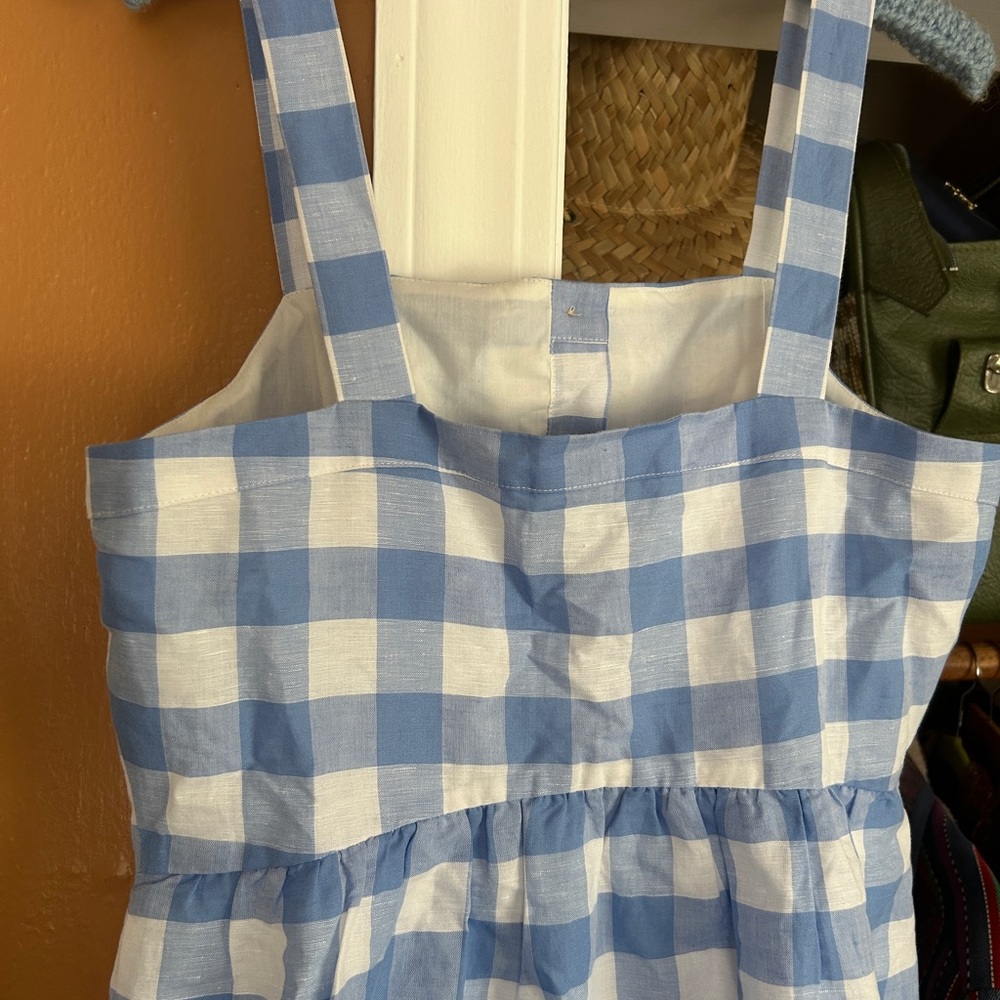 J. Crew Light Blue and White Plaid Dress - Picture 6 of 9